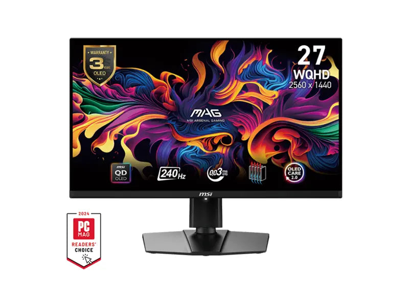 MSI MAG 271QPX QD-OLED E2 27" WQHD 240Hz 0.03ms QD-OLED Gaming Monitor 2560 x 1440 Black Color