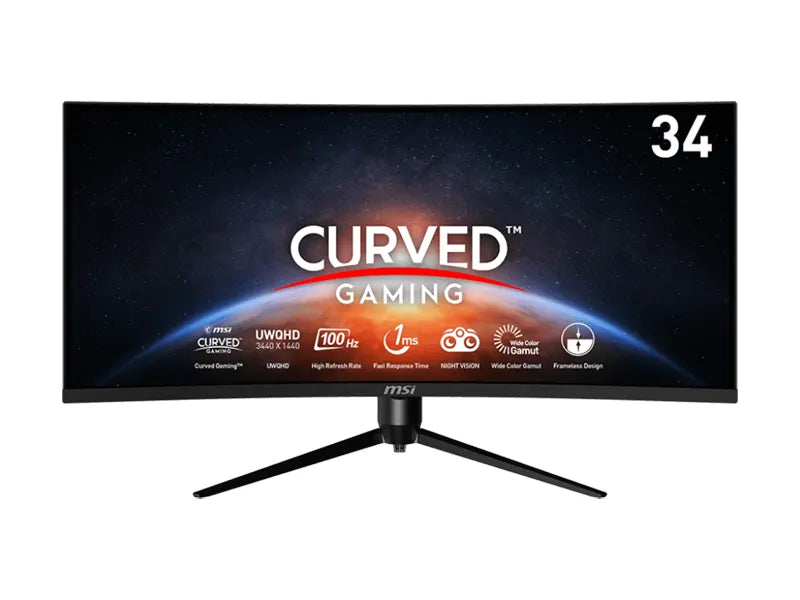 MSI MAG342CQPV 34" UWQHD 100Hz 1ms Curved Gaming Monitor 3440 x 1440
