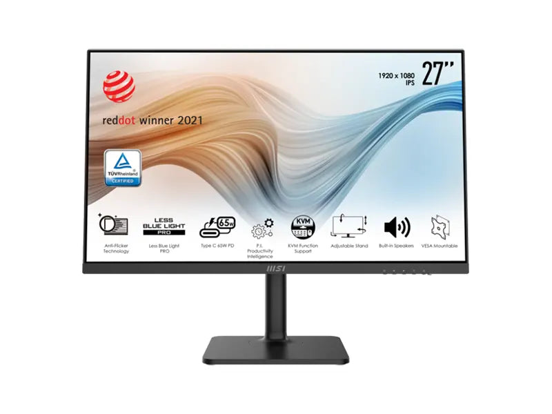 MSI MODERN MD272P 27" FHD 75Hz 5ms IPS Monitor w/ Build-In Speaker 1920 x 1080