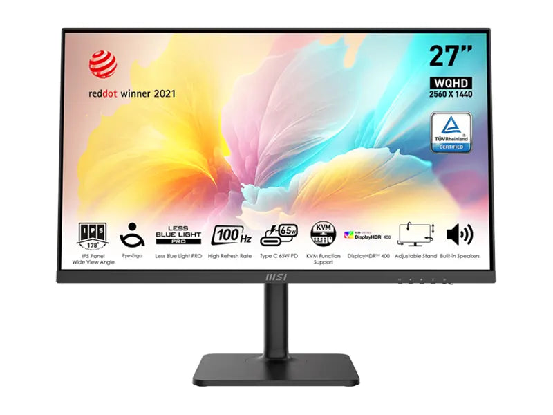 MSI MODERN MD272QXP 27" WQHD 100Hz 4ms IPS Monitor w/ Build-In Speaker 2560 x 1440