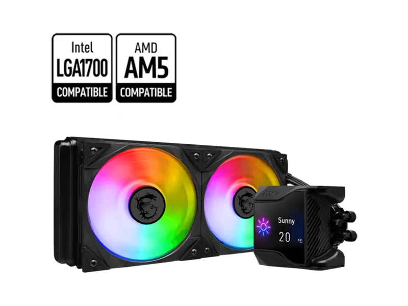 MSI MPG CORELIQUID D240 AIO Liquid CPU Cooler 240mm Radiator