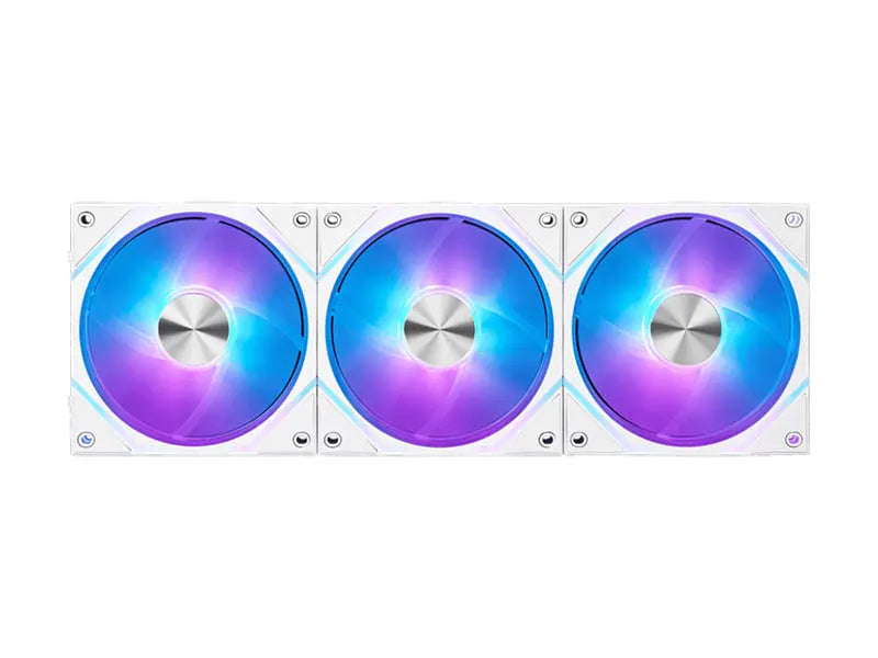 MSI MPG EZ120 ARGB WHITE-3W 120mm White Case Fan Kit 3 Pack with Fan Hub & Daisy Chain Cable