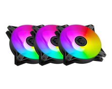 MSI MPG F120 ARGB-3B 120mm Black Case Fan Kit 3 Pack with 3 in  1 Splitter Cable