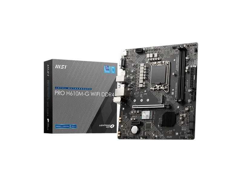 MSI PRO H610M-G WIFI DDR4 Intel Socket 1700 ATX Gaming Motherboard