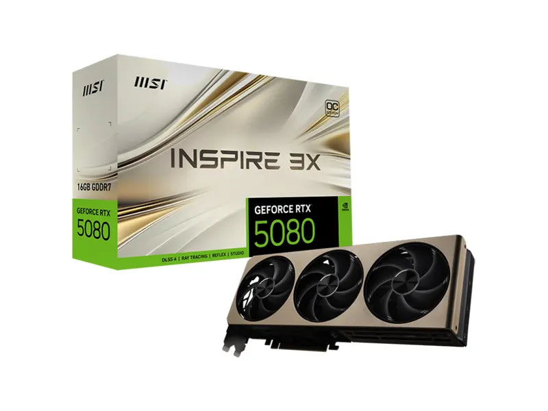 MSI Geforce RTX 5080 16G INSPIRE 3X OC Gaming Video Card