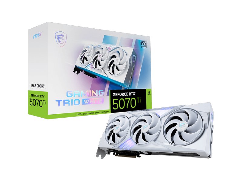 MSI GeForce RTX 5070Ti 16G GAMING TRIO OC WHITE Gaming Video Card