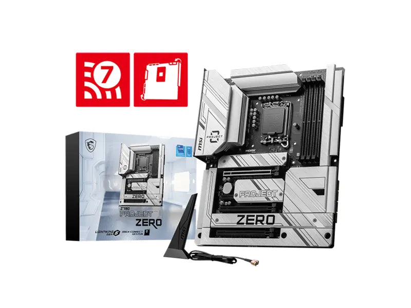MSI Z790 PROJECT ZERO LGA 1700 Intel Z790 ATX Gaming Motherboard