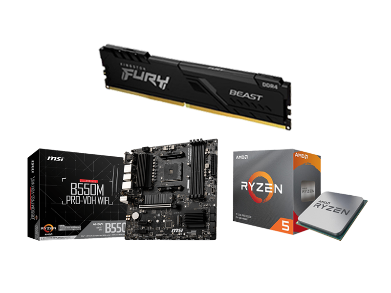 AMD Ryzen 5 5600G + MSI B550M PRO VDH WIF MB BUNDLE - Aeromalls