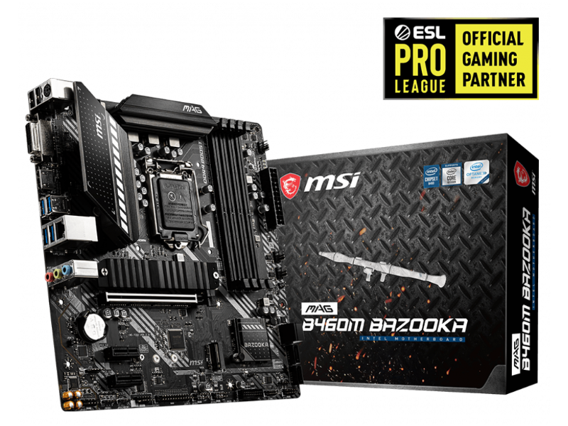MSI MAG B460M BAZOOKA LGA 1200 Micro ATX Intel B460 Chipset Motherboard