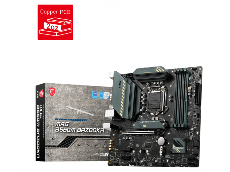 MSI MAG B560M BAZOOKA LGA 1200 Intel Z560 Miro-ATX Gaming Motherboard