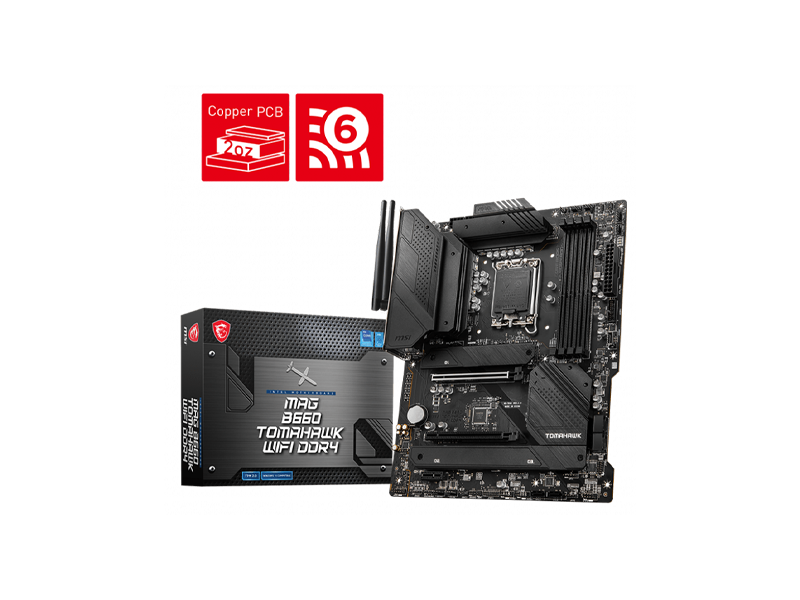 MSI MAG B660 TOMAHAWK WIFI DDR4 LGA1700 ATX Intel Gaming Motherboard
