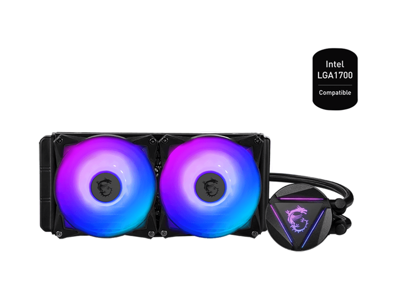 MSI MAG CORELIQUID 280R V2 AIO Liquid CPU Cooler 240mm Radiator