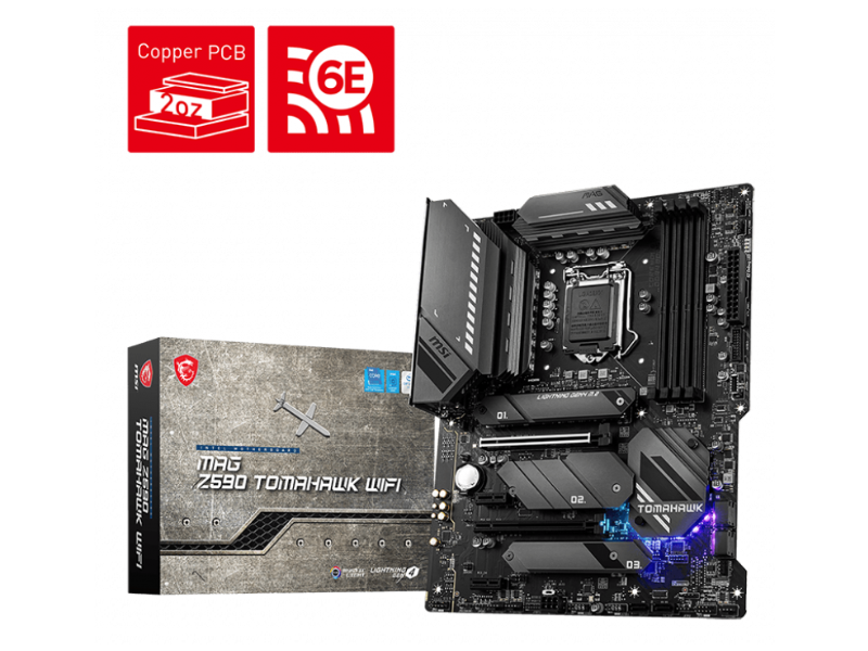 MSI MAG Z590 TOMAHAWK WIFI LGA 1200 Intel Z590 ATX Intel Gaming Motherboard