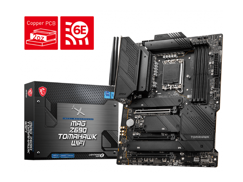 MSI MAG Z690 TOMAHAWK WIFI DDR5 LGA 1700 Intel Z690 ATX Gaming Motherboard