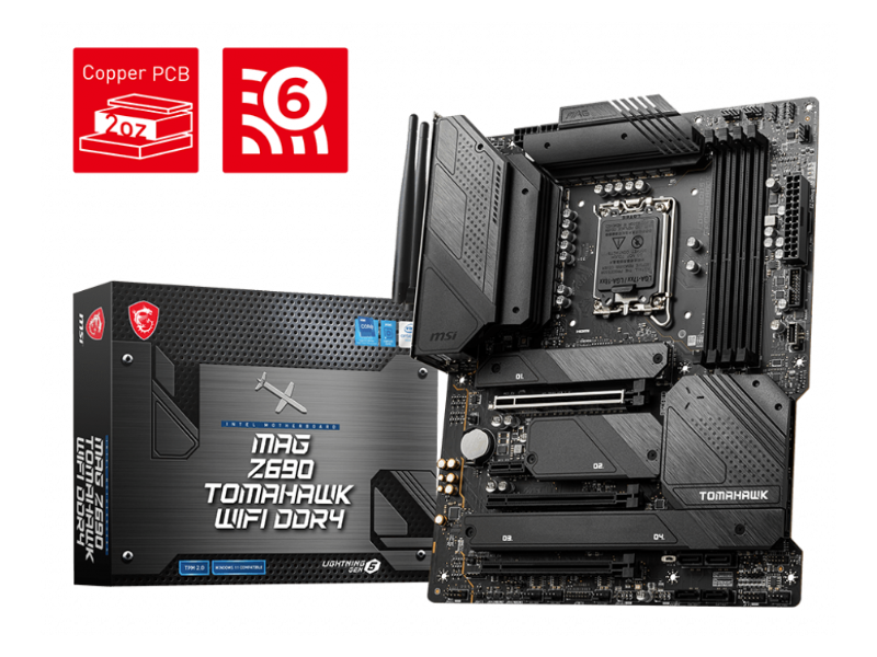 MSI MAG Z690 TOMAHAWK WIFI DDR4 LGA 1700 Intel Z690 ATX Gaming Motherboard