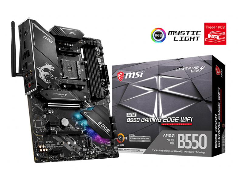 MSI MPG B550 GAMING EDGE WIFI AMD AM4 ATX Gaming Motherboard