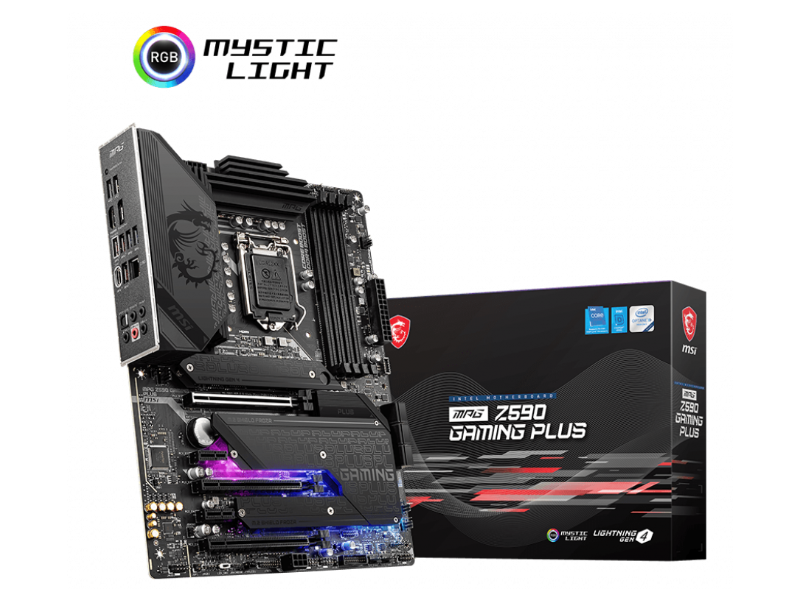 MSI MPG Z590 GAMING PLUS LGA 1200 Intel Z590 ATX Gaming Motherboard