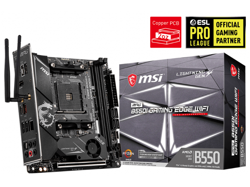 MSI MPG B550I GAMING EDGE WIFI AM4 AMD B550 SATA 6Gb/s Mini ITX AMD Motherboard