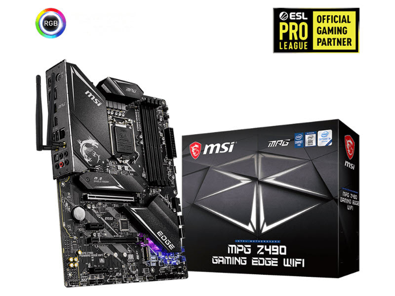 MSI MPG Z490 GAMING EDGE WIFI LGA 1200 Intel Z490 SATA 6Gb/s ATX Intel Motherboard