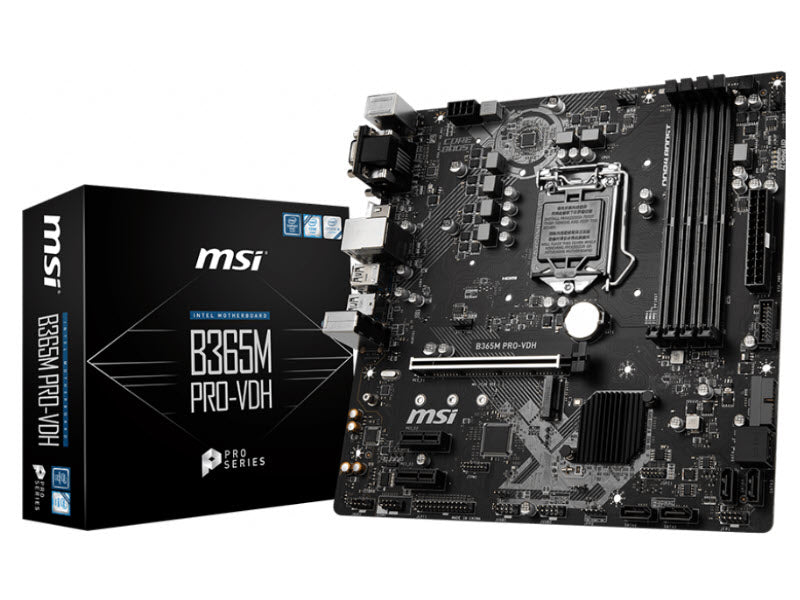 MSI B365M PRO-VDH LGA 1151 (300 Series) Intel B365 SATA 6Gb/s Micro ATX Intel Motherboard