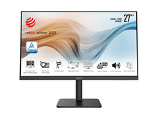 MSI Modern MD271QP 27" 1440P 75Hz IPS Monitor with Built-in Speaker, USB Type-C, Height Adjust, VESA Mount Monitor