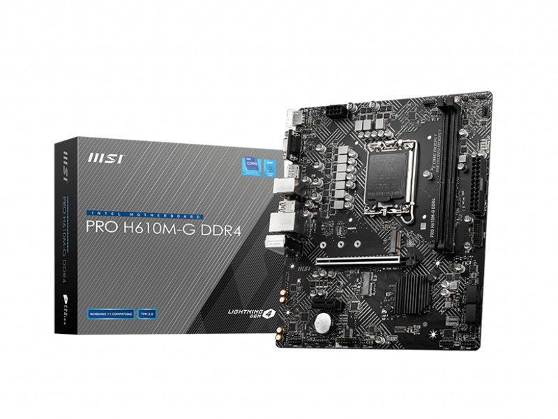MSI PRO H610M-G DDR4 LGA1700 Micro ATX Intel Motherboard