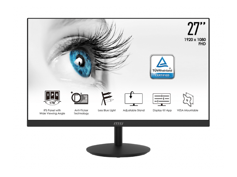 MSI Pro Series MP271 27" FHD 1080P 75Hz IPS Monitor w/ Build-In Speaker 1920 x 1080