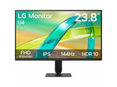 LG 23.8" FHD (1920x1080) IPS 144Hz 1ms MBR 5ms GTG HDR10 FreeSync, Reader Mode & Flicker Safe, Dynamic Action Sync, Black Stabilizer, Slim Stand Base - Black (24U411B-B)