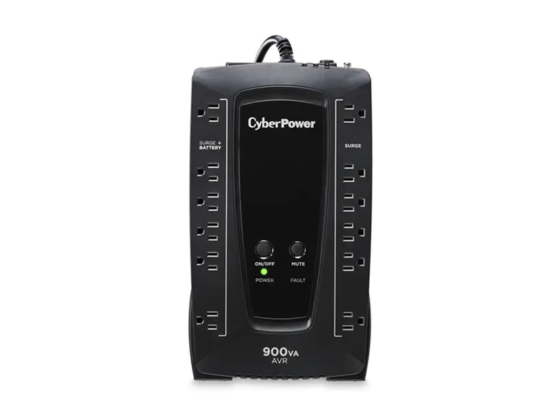 CyberPower 900VA 480W Compact UPS System AVRG900U 12 Outlets
