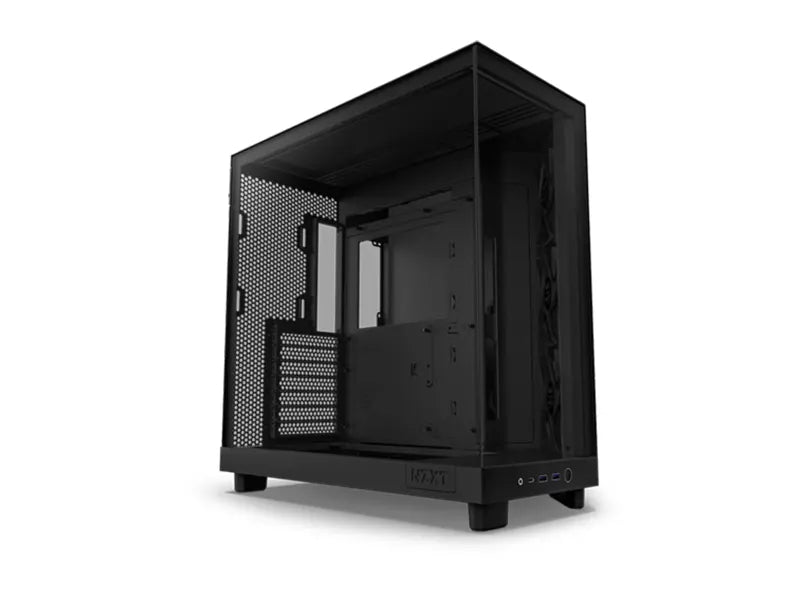 NZXT H6 Flow Dual Chamber Mid Tower PC Gaming Case Black Color CC-H61FB-01