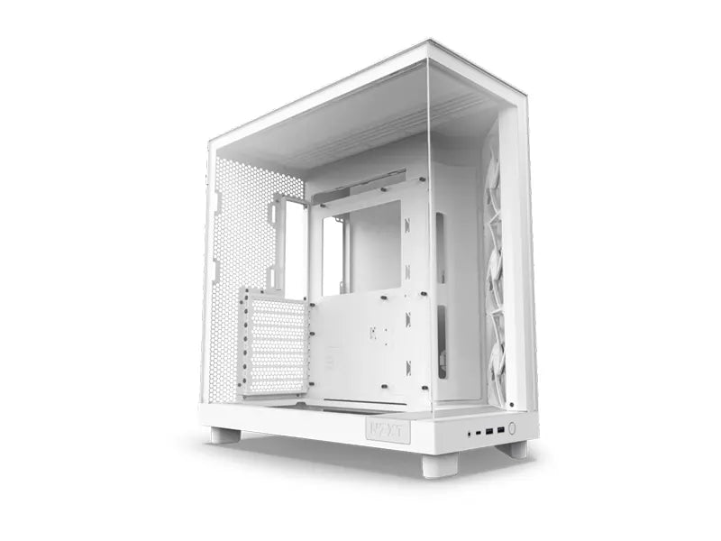 NZXT H6 Flow Dual Chamber Mid Tower PC Gaming Case White Color CC-H61FW-01