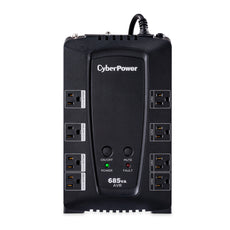 CyberPower 685VA 390W AVR Compact UPS System CP685AVRG 8 Outlets