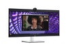 Open Box - Dell 34" Video Conferencing USB Hub Ultrawide Curved Monitor, IPS LED WQHD 1440p 5ms GTG, HDMI DP USB-C, KVM, RJ45 GbE, Fully Adjustable, Anti-Glare (P3424WEB)