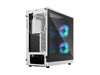 Fractal Design Focus 2 White RGB ATX Mid Tower Case - Clear Tinted TG Side Panel FD-C-FOC2A-04