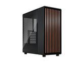 Fractal Design North ATX Mid Tower Case - Charcoal Black Color with Walnut Front and Dark Tinted TG Side Panel FD-C-NOR1C-02