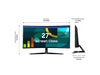 Open Box - Samsung 27" Essential S3 S36GD Curved Monitor, VA FHD 1080p 100Hz 4ms GTG LCD 1800R, AMD FreeSync, HDMI VGA, Tilt Adjustable, Anti-Glare (LS27D368GANXZA)