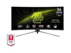 MSI MAG 345CQR 34" UWQHD 180Hz 1ms Curved 1000R 2K Gaming Monitor 3440 x 1440 Black Color