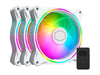 Cooler Master MasterFan MF120 Halo 120mm White ARGB Case Fan 3 Pack with Controller MFL-B2DW-183PA-R1