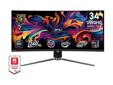 MSI MPG 341CQPX QD-OLED 34" UWQHD 240Hz 0.03ms Curved 1800R QD-OLED Gaming Monitor 3440 x 1440 Black Color