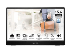 MSI PRO MP161 E2 15.6" Full HD 1920 x 1080 4ms (GTG) 60 Hz Mini HDMI, USB-C Portable Monitor