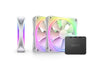 NZXT F120 RGB Duo Triple Pack White 120MM PC Cooling Fan RF-D12TF-W1