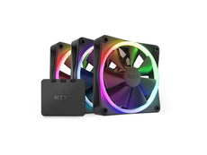 NZXT F120 RGB Triple Pack Black 120MM PC Cooling Fan w/ RGB Controller RF-R12TF-B1
