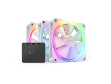 NZXT F120 RGB Triple Pack White 120MM PC Cooling Fan w/ RGB Controller RF-R12TF-W1