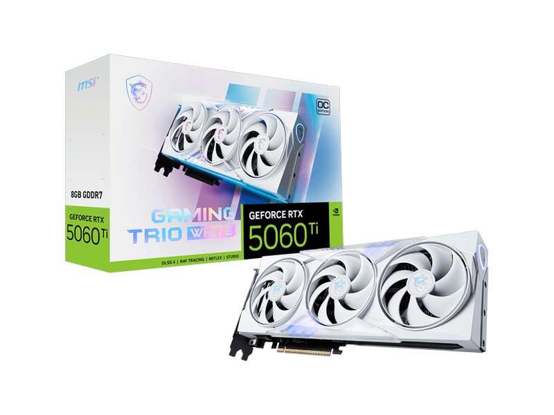 MSI GeForce RTX 5060Ti 8G GAMING TRIO OC WHITE Gaming Video Card