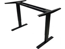 Aero Electric Height Adjustable Ergonomic Sit-Stand Desk Frame with Memory Controller, Cup Holder & Headphone Hook - Black