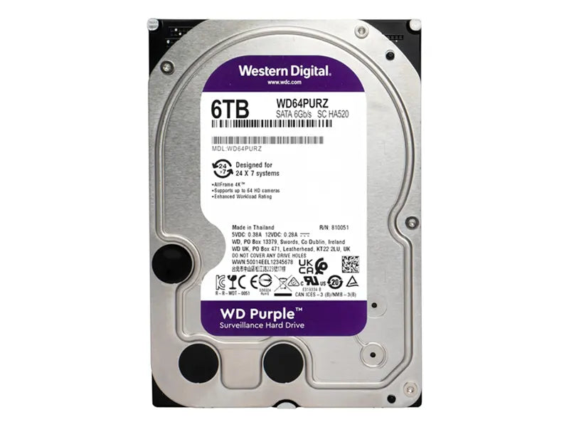 WD Purple 6TB Surveillance 3.5
