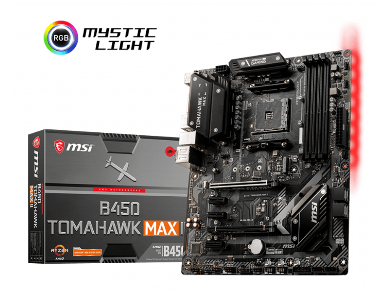 MSI B450 TOMAHAWK MAX II AMD B450 SATA 6Gb/s Socket AM4 ATX Motherboard