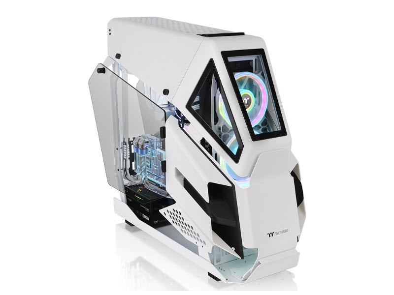 Thermaltake AH T600 White Helicopter Styled Open Frame Tempered Glass Full Tower Case CA-1Q4-00M6WN-00