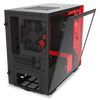 NZXT H210 Mini-ITX PC Gaming Case, USB-C Port,Tempered Glass Side Panel, Black/Red Color CA-H210B-BR