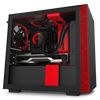 NZXT H210i Mini-ITX PC Gaming Case, USB-C Port,Tempered Glass Side Panel, Integrated RGB Lighting Black/Red Color